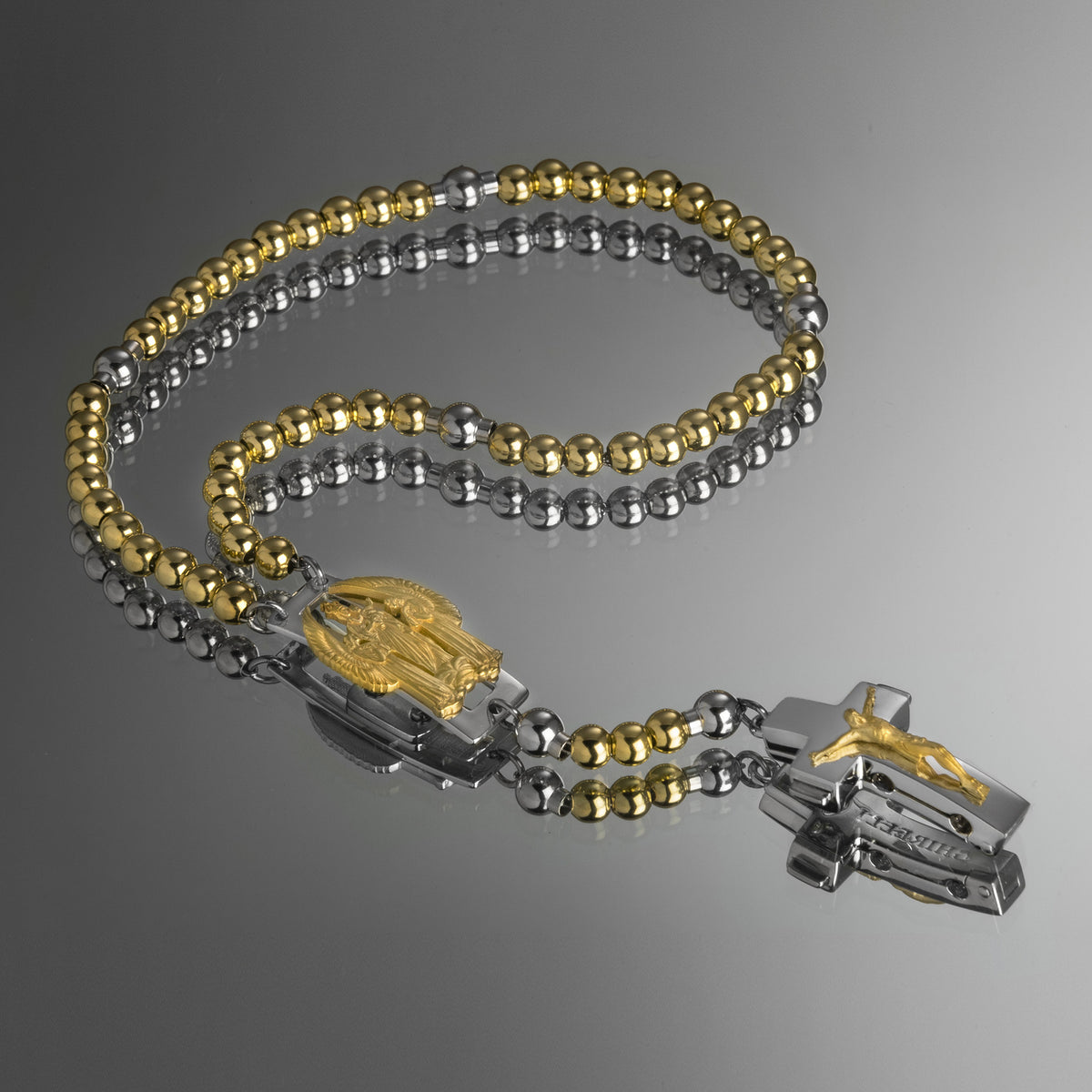 DEVOTIONAL ROSALET® - ROUND GOLD BEADS