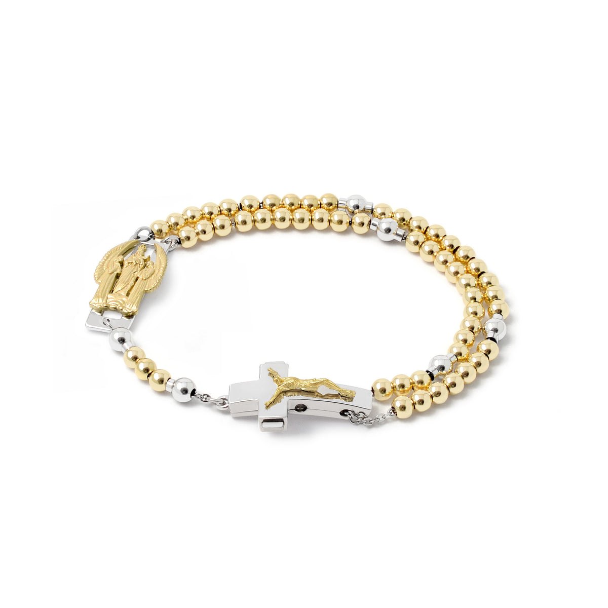 DEVOTIONAL ROSALET® - ROUND GOLD BEADS