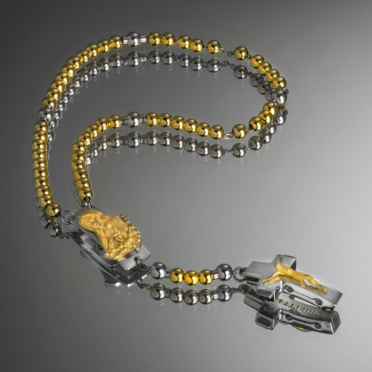 DEVOTIONAL ROSALET® - ROUND GOLD BEADS