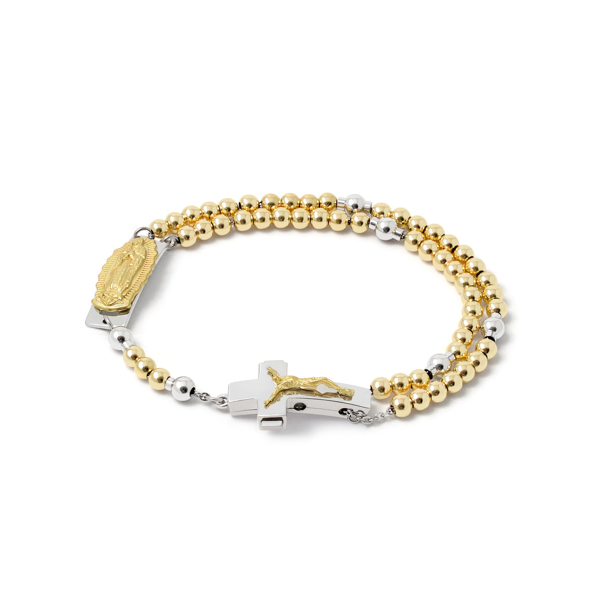 DEVOTIONAL ROSALET® - ROUND GOLD BEADS