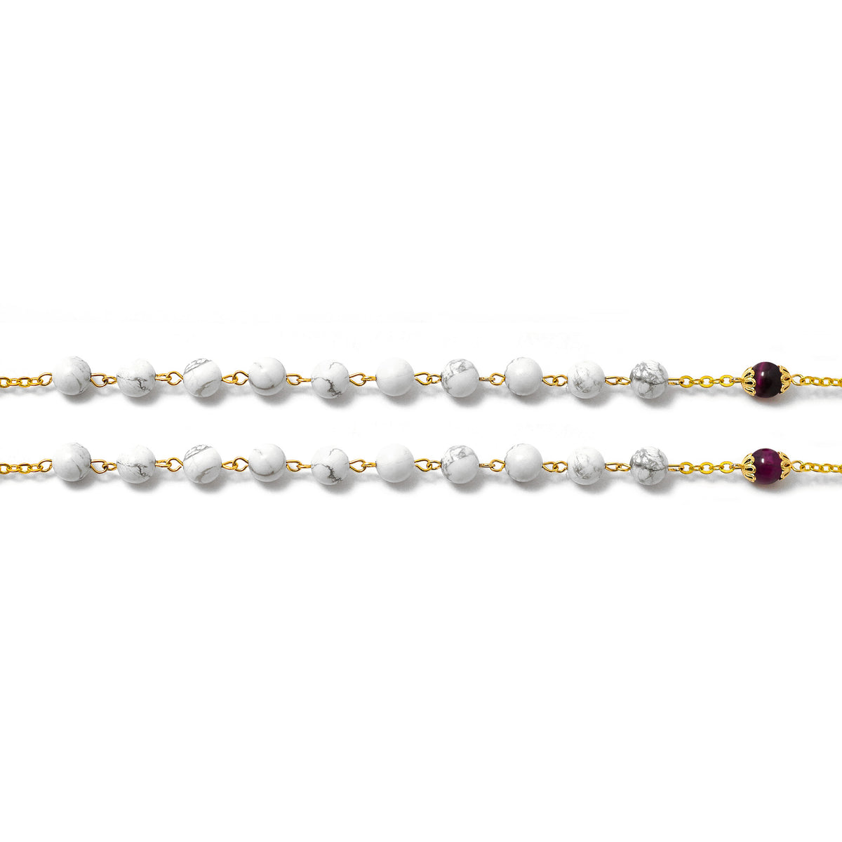 Holy Easter Aulite stones & Gold Rosary
