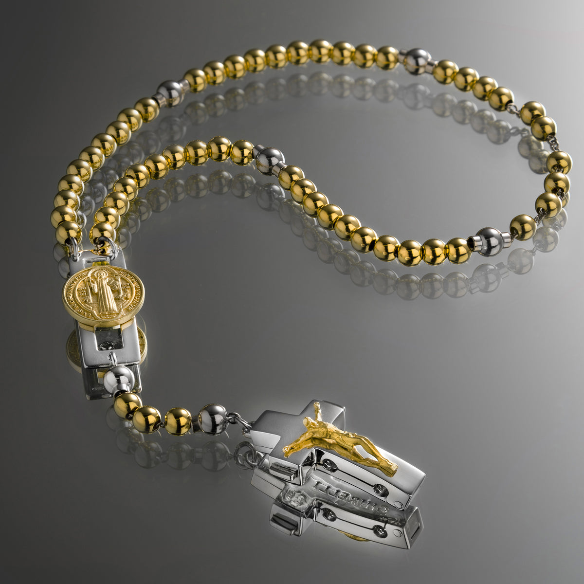 DEVOTIONAL ROSALET® - ROUND GOLD BEADS