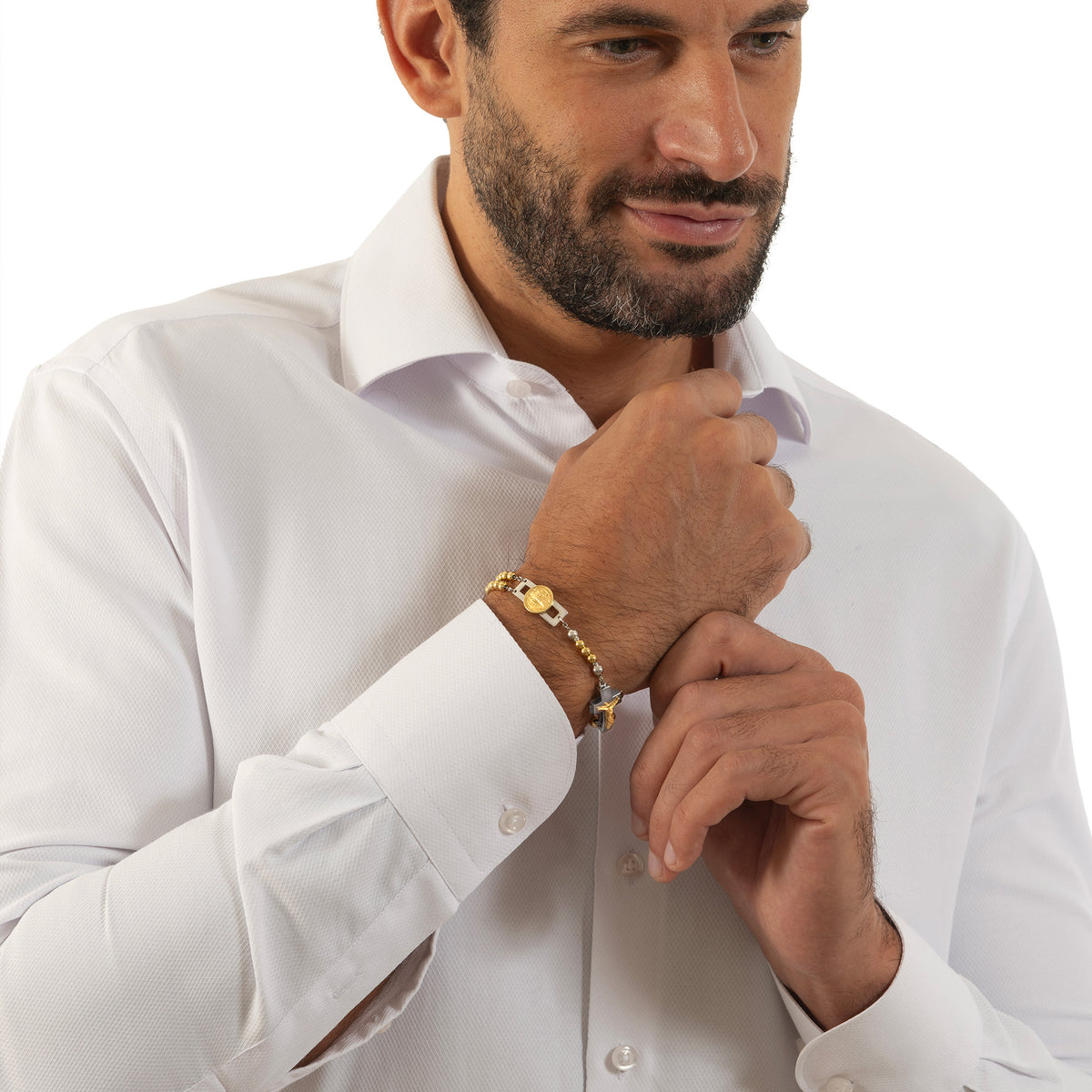 DEVOTIONAL ROSALET® - ROUND GOLD BEADS