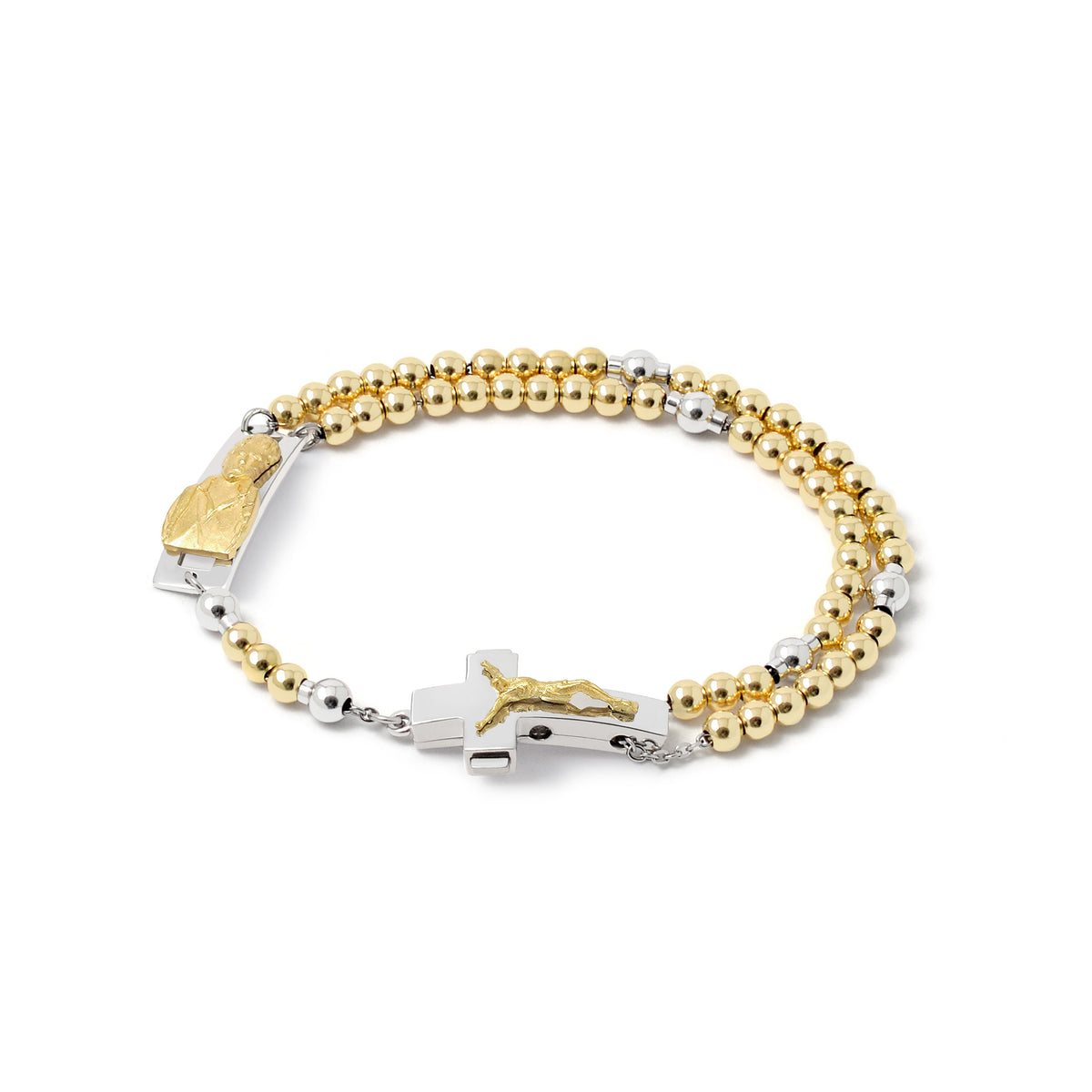 DEVOTIONAL ROSALET® - ROUND GOLD BEADS