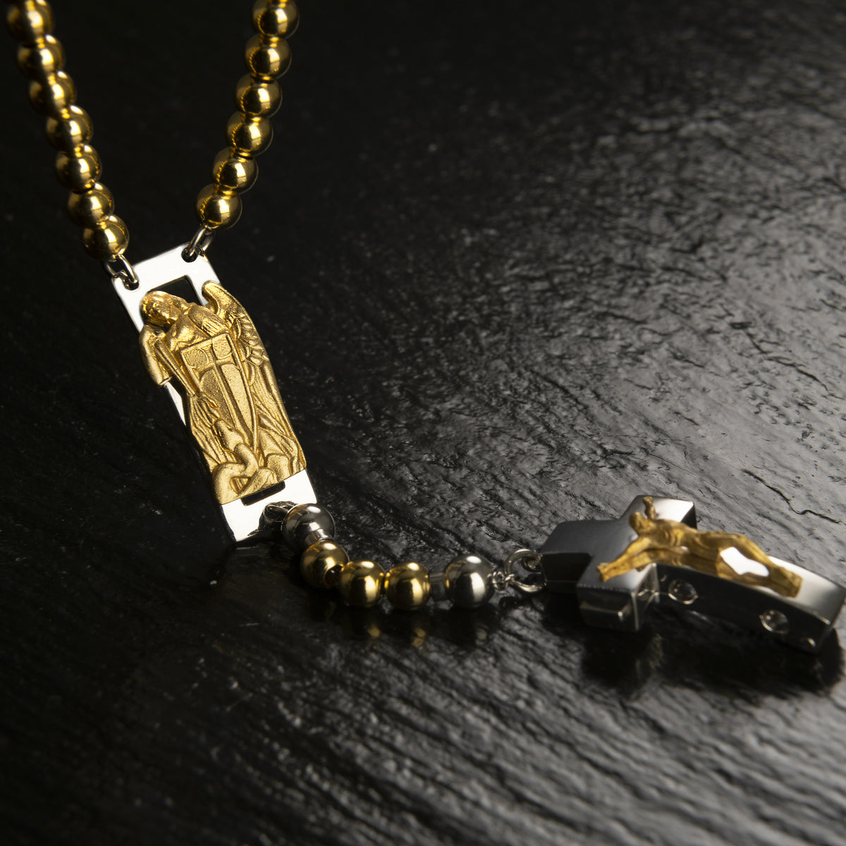 DEVOTIONAL ROSALET® - ROUND GOLD BEADS