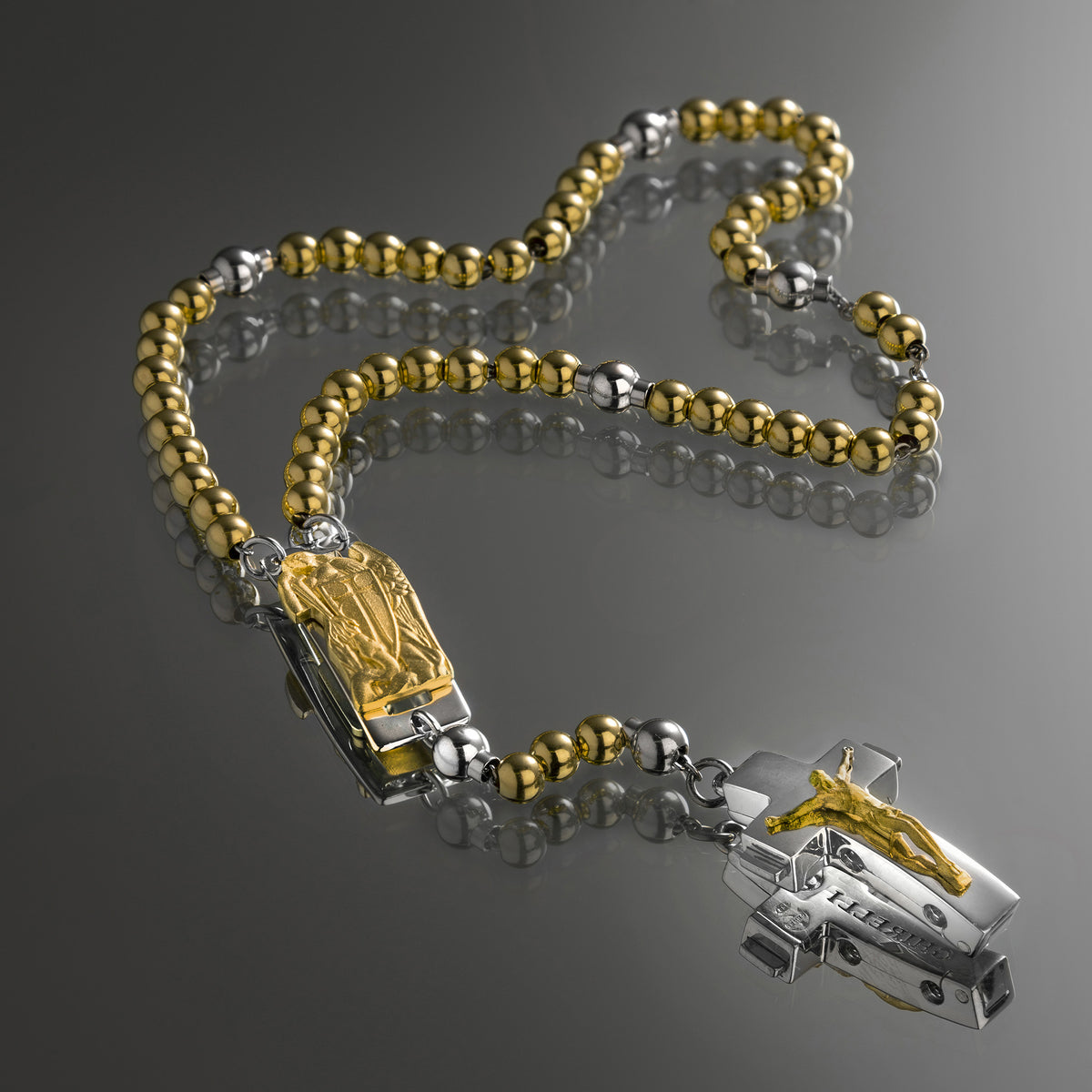 DEVOTIONAL ROSALET® - ROUND GOLD BEADS