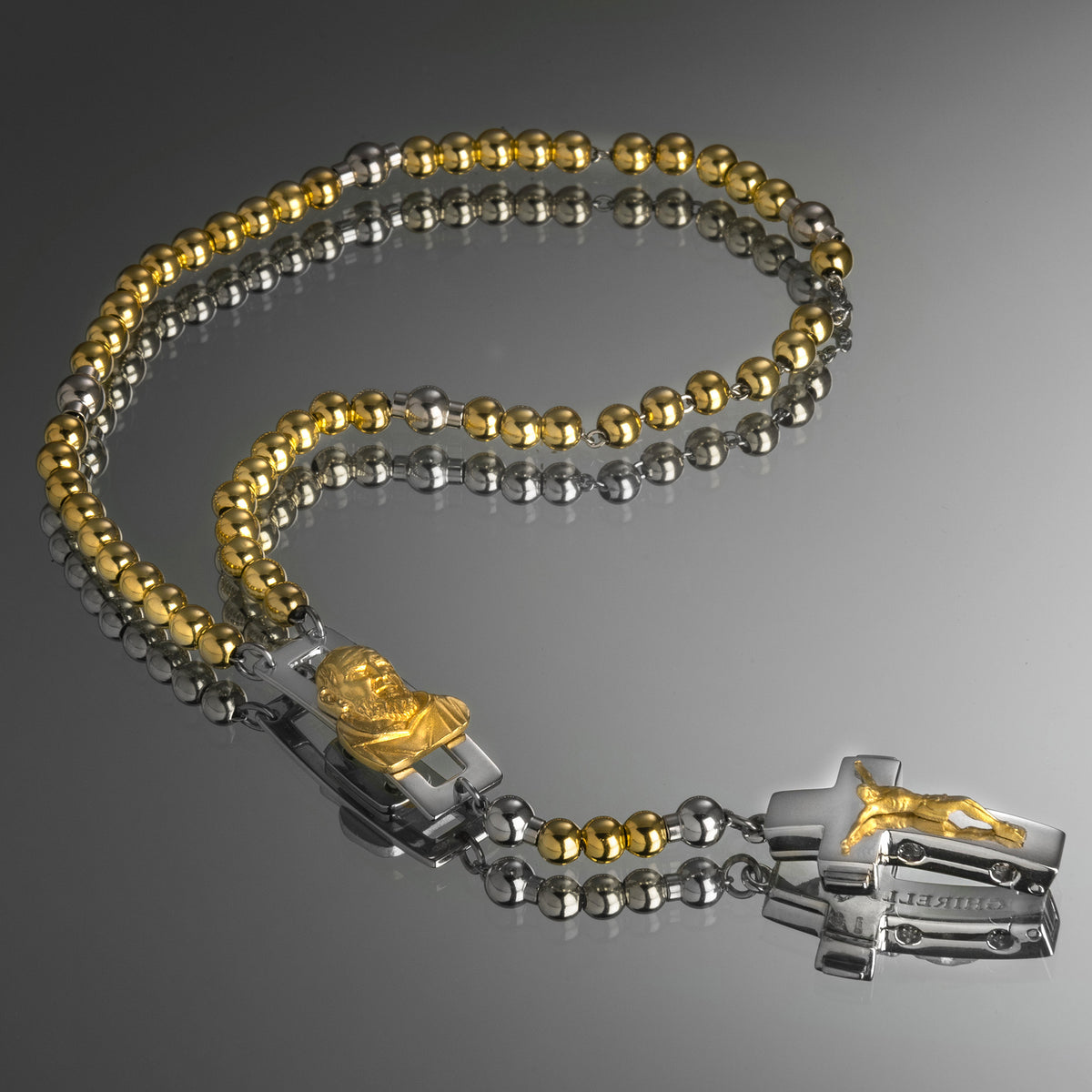 DEVOTIONAL ROSALET® - ROUND GOLD BEADS