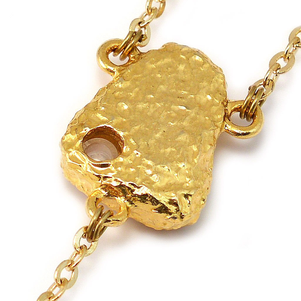 Lourdes Grotto Bohemian Glass & Gold Rosary