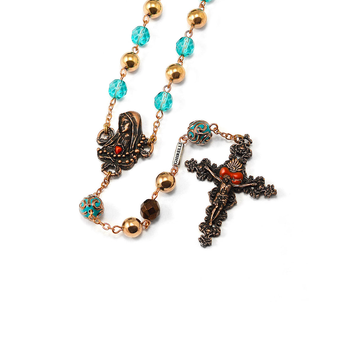 Our Lady of Fatima Rosary with Hematite Beads