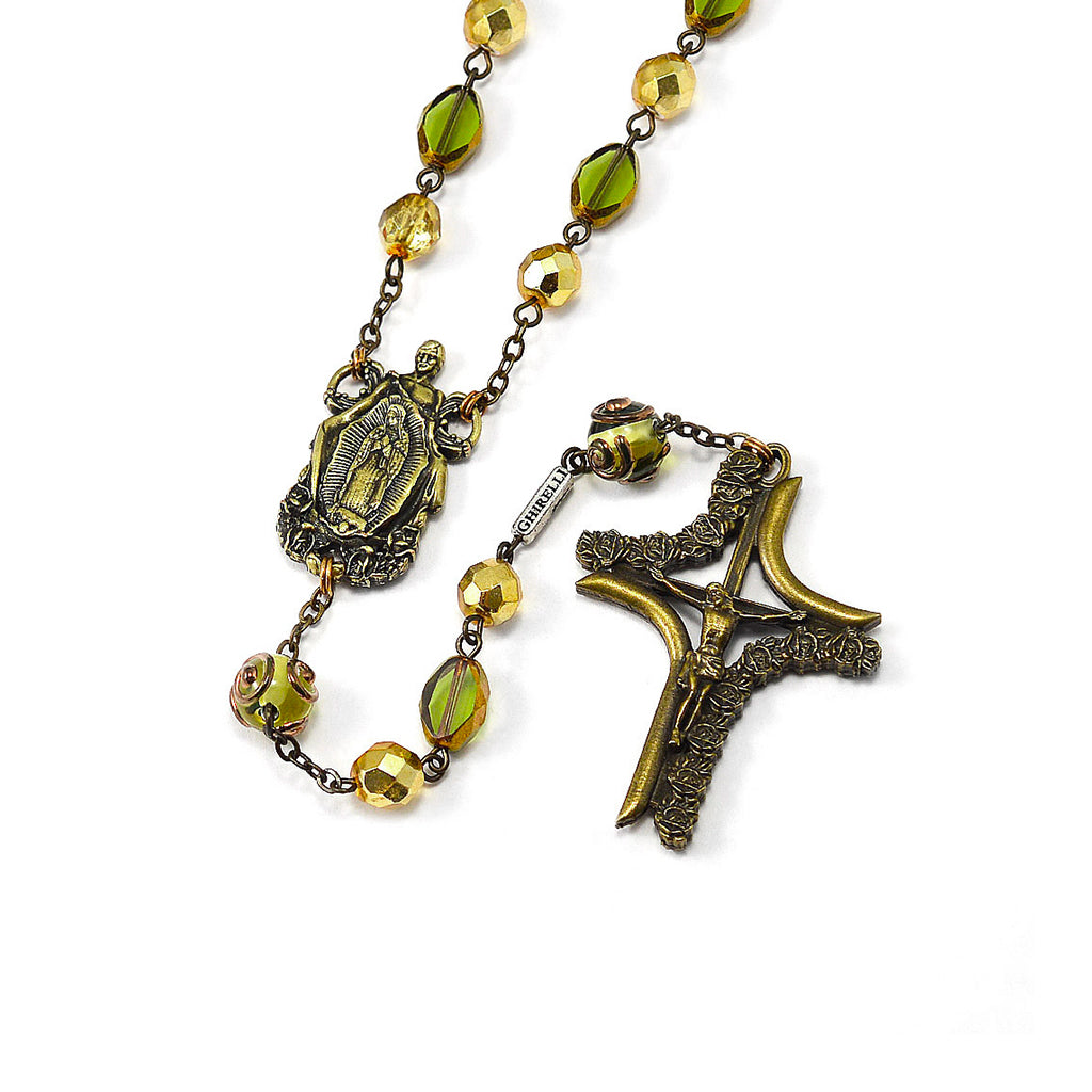 Our Lady of Guadalupe & Saint Juan Diego Rosary with Lumen Beads