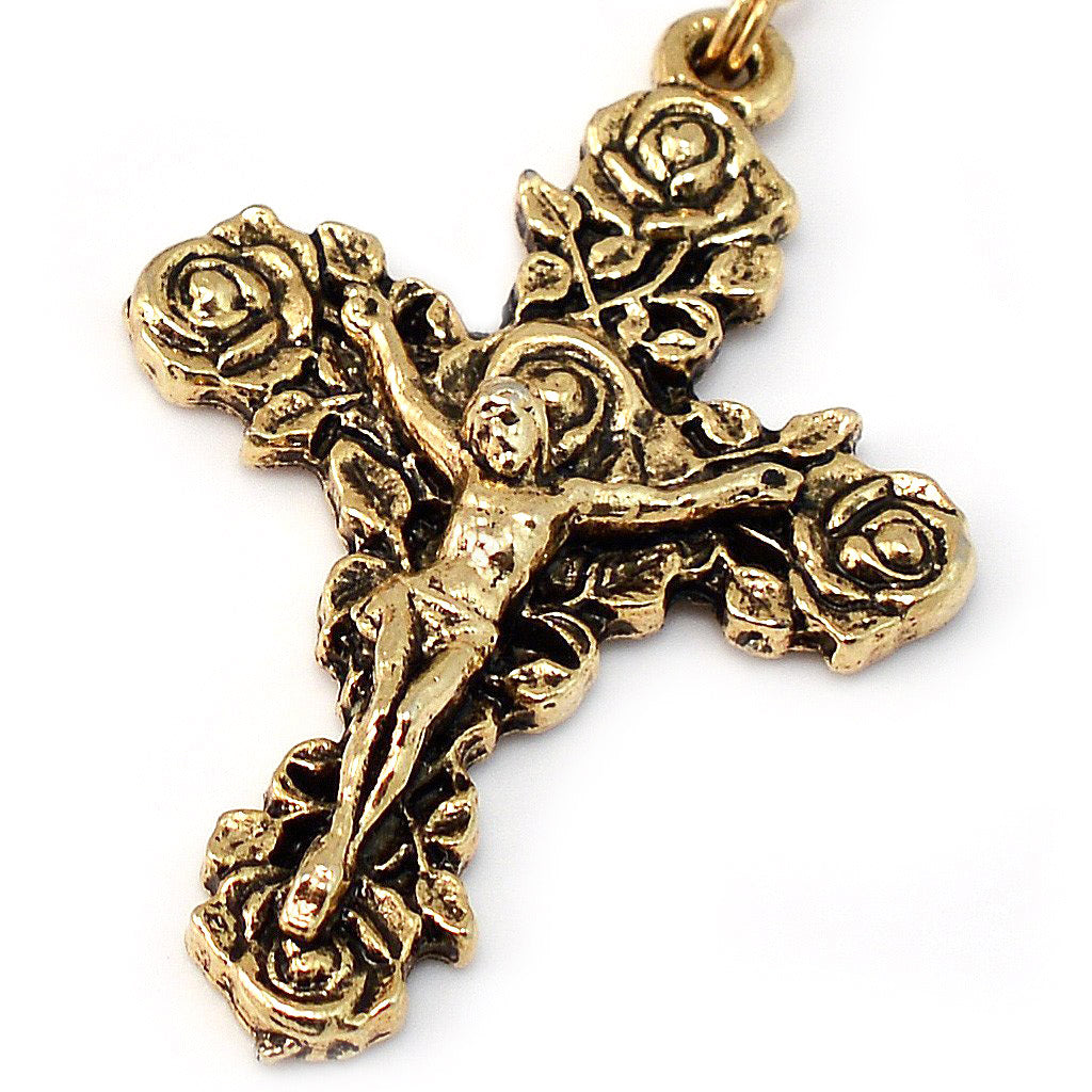 Mary's Motherly Love Collection Blue & Gold Rosary