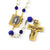 Lourdes Mysteries Booklet Murano Beads & Gold Rosary