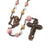 Rosaries for Women with White, Rose Gold & Gold Murano Glass