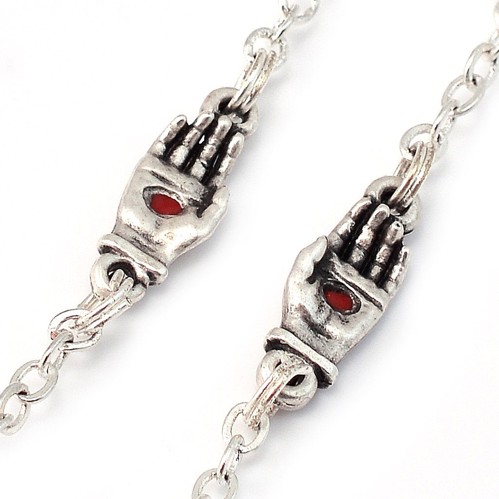 Saint Pio of Pietrelcina White & Silver Rosary