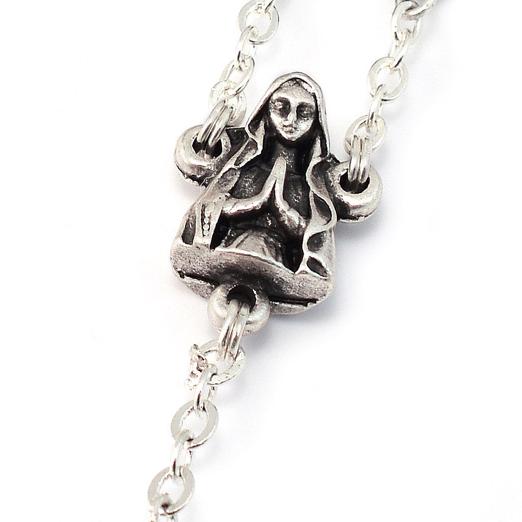 Lourdes Grotto Red Agate Rosary