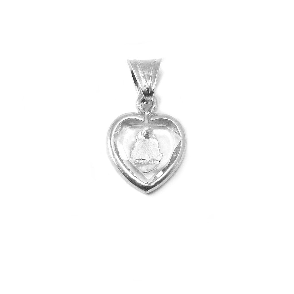 Crystal Heart Pendant with Sterling Silver
