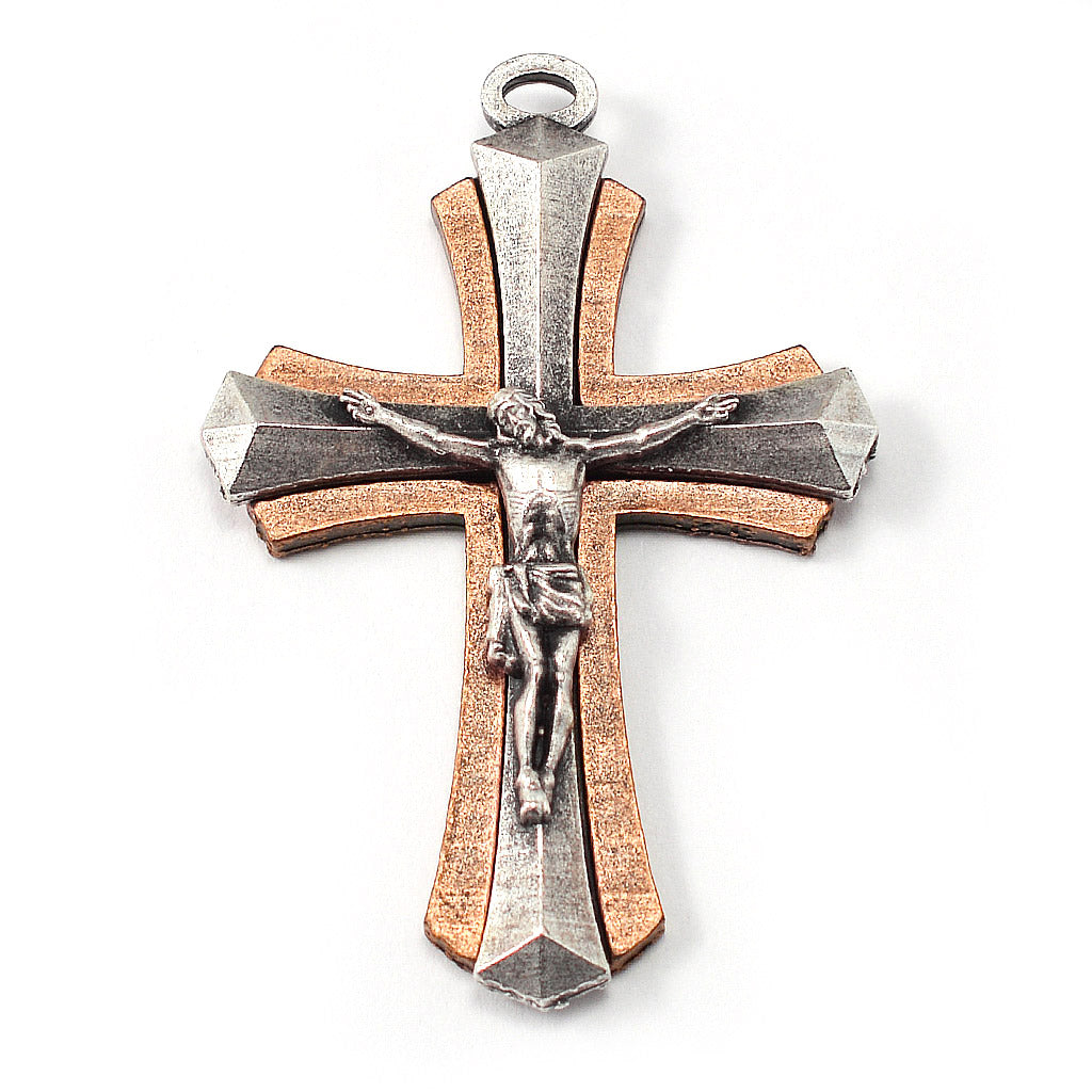 Saint Joseph Rosary in Copper, Silver & Hematite