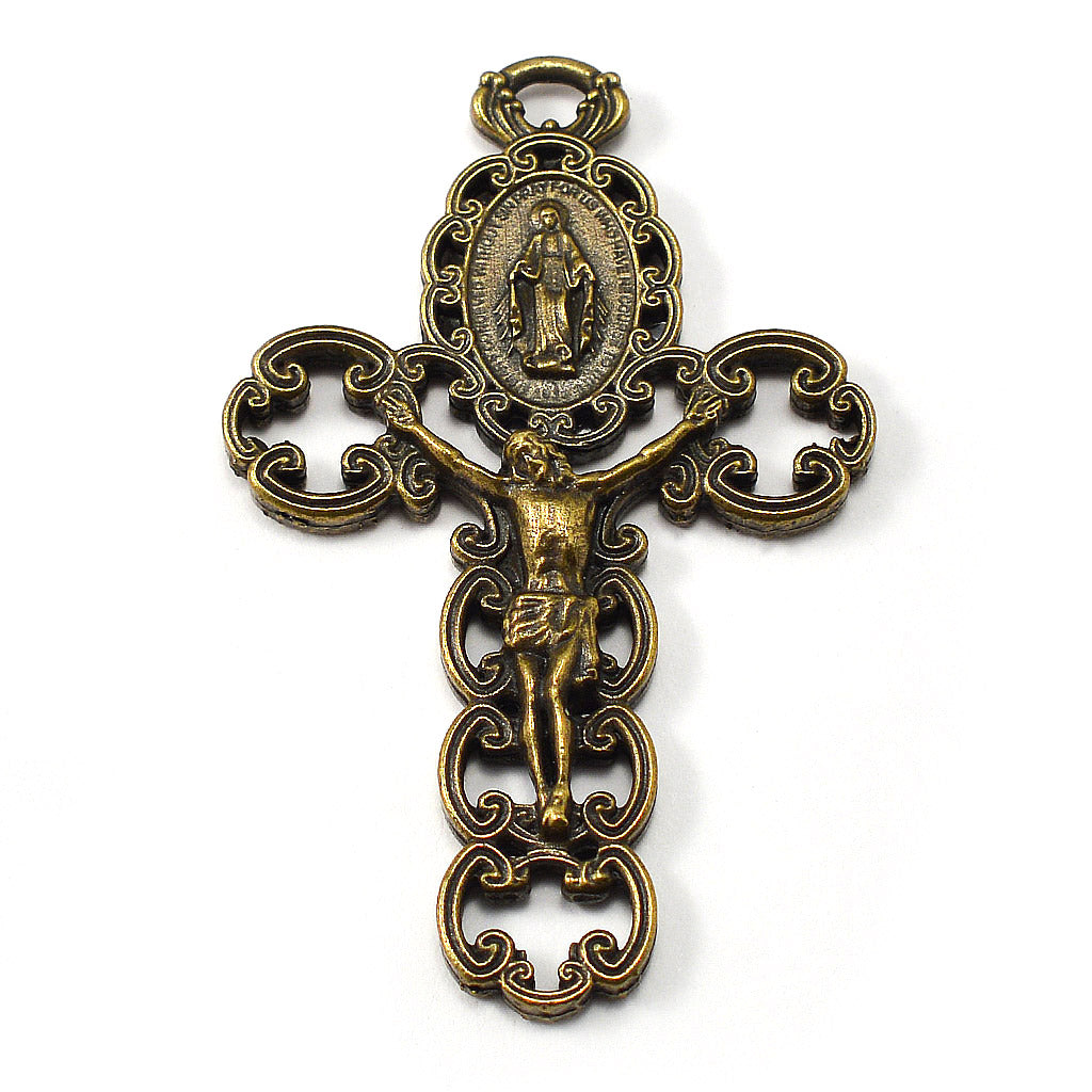 Medjugorje Queen of Peace Rosary with Genuine Murano Bead, Blue