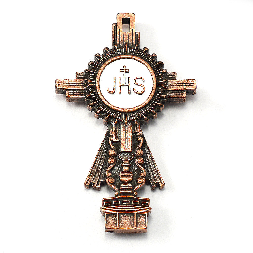 RCIA Rosary with Copper Crystal and Flame