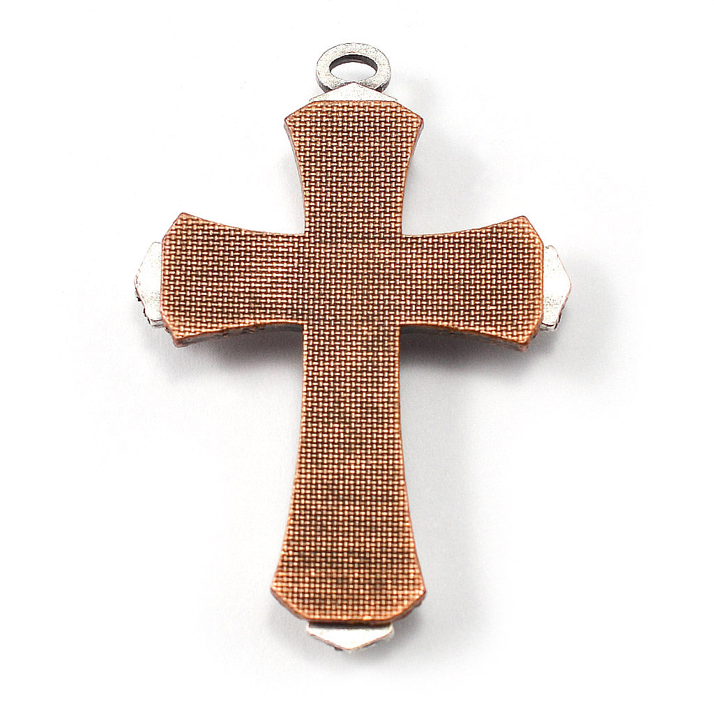 Saint Joseph Rosary in Copper, Silver & Hematite