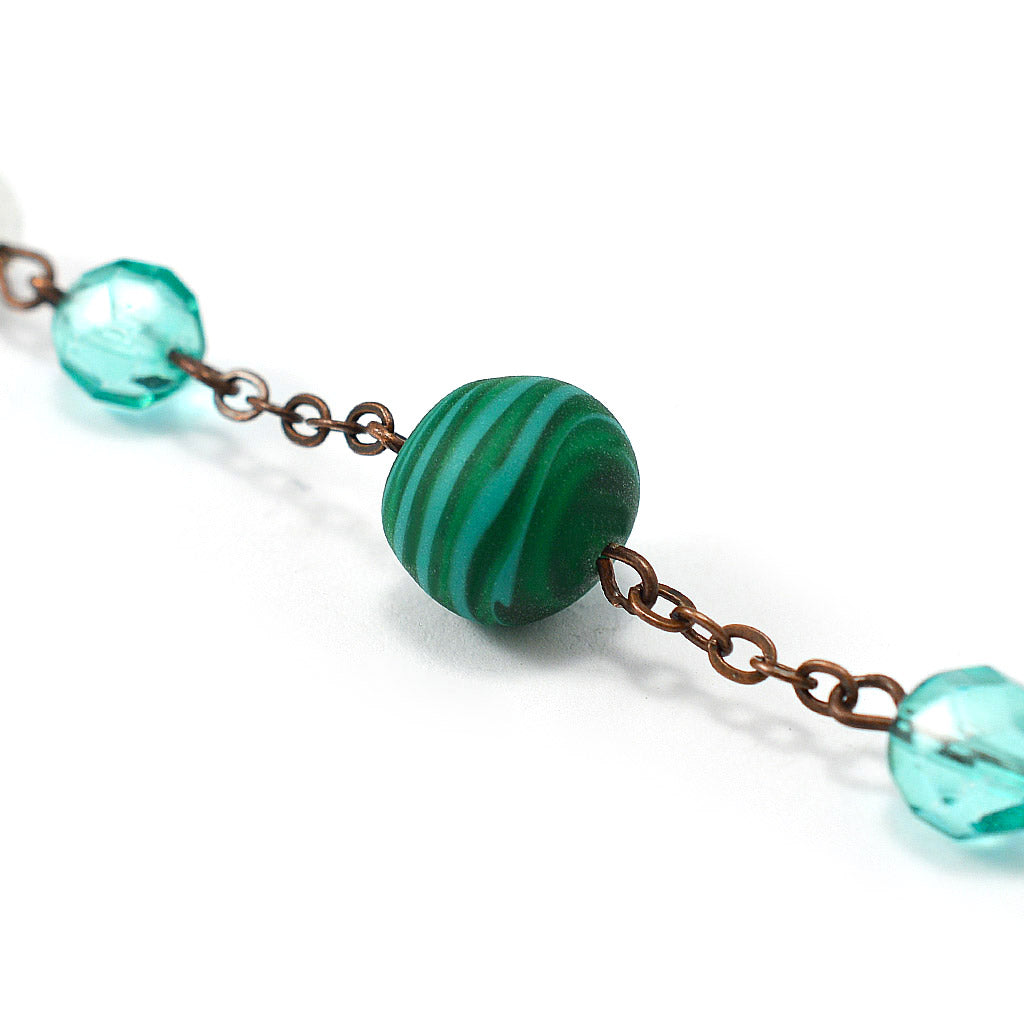 Our Lady of Knock Queen of Ireland Rosary with Murano Glass