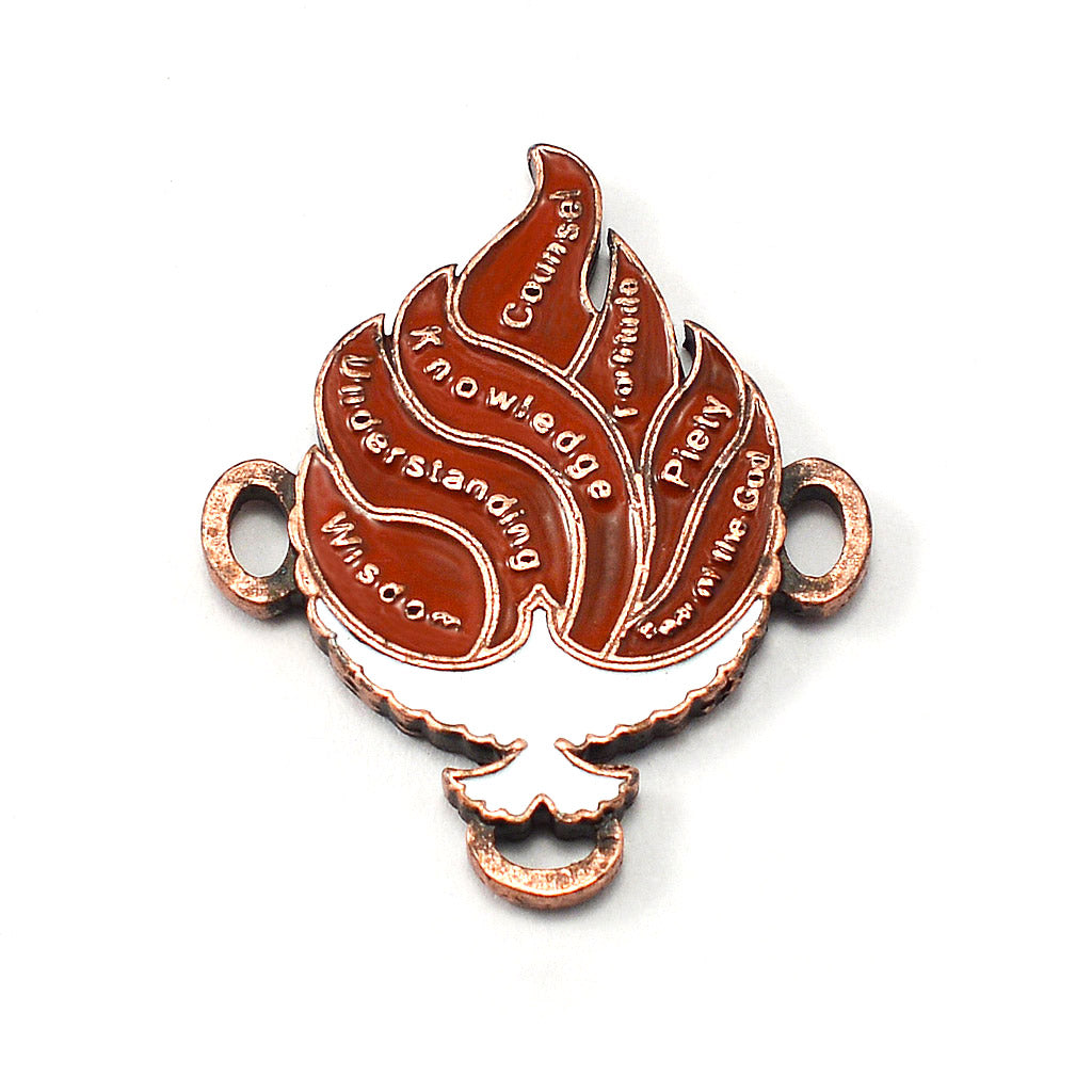 RCIA Rosary with Copper Crystal and Flame