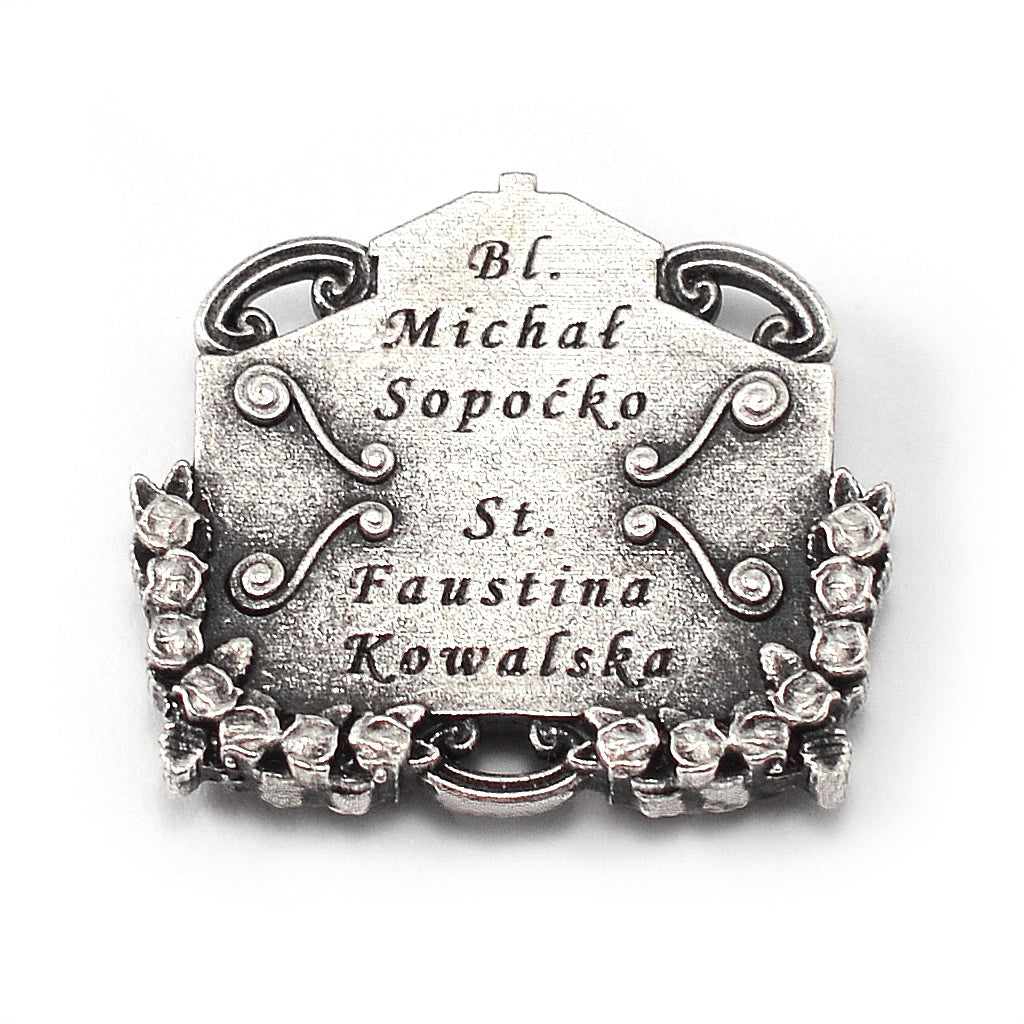 Saint Faustina Divine Mercy Rosary with Faceted Bohemian Glass Beads