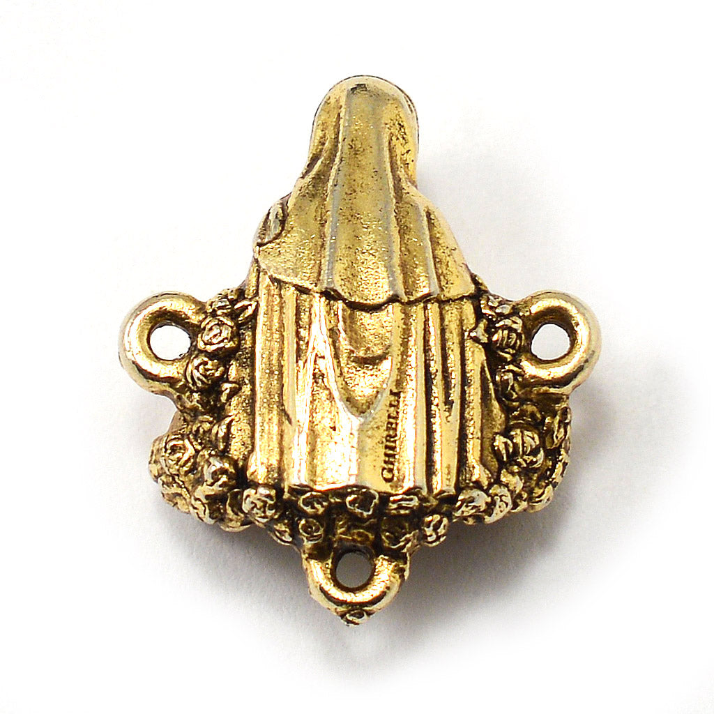 Our Lady of the Miraculous Medal Rosary in Burgundy & Antique Gold