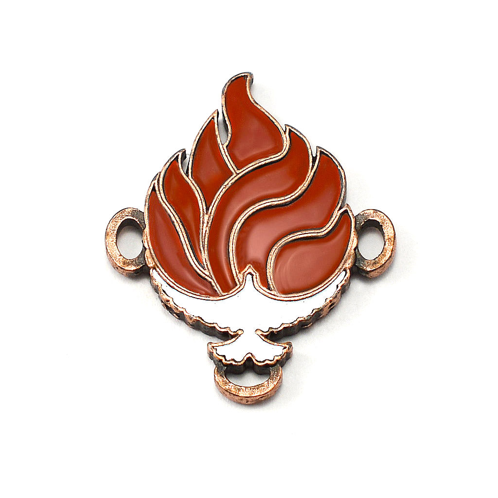 RCIA Rosary with Copper Crystal and Flame