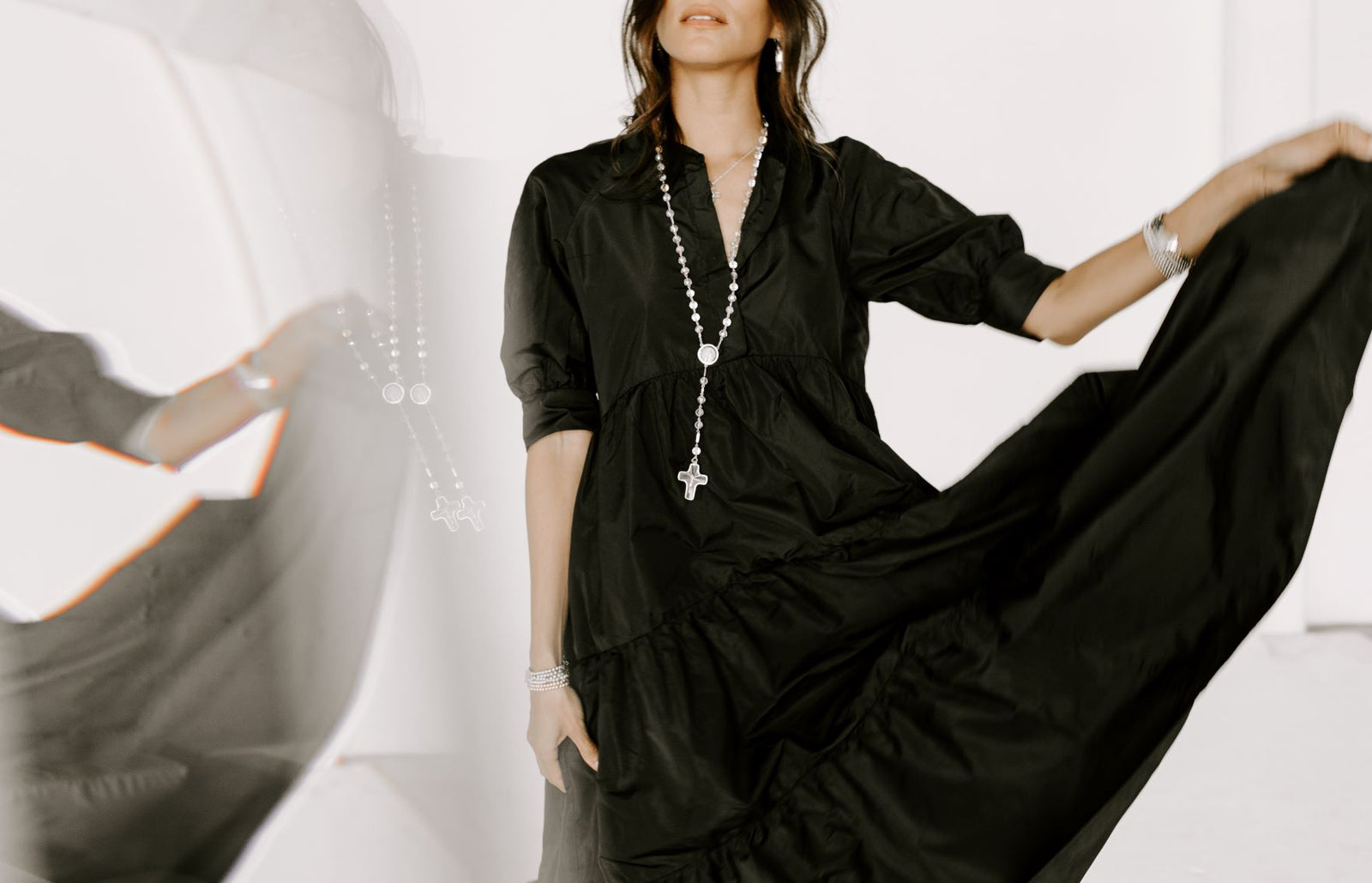 Wearing a necklace with a crucifix