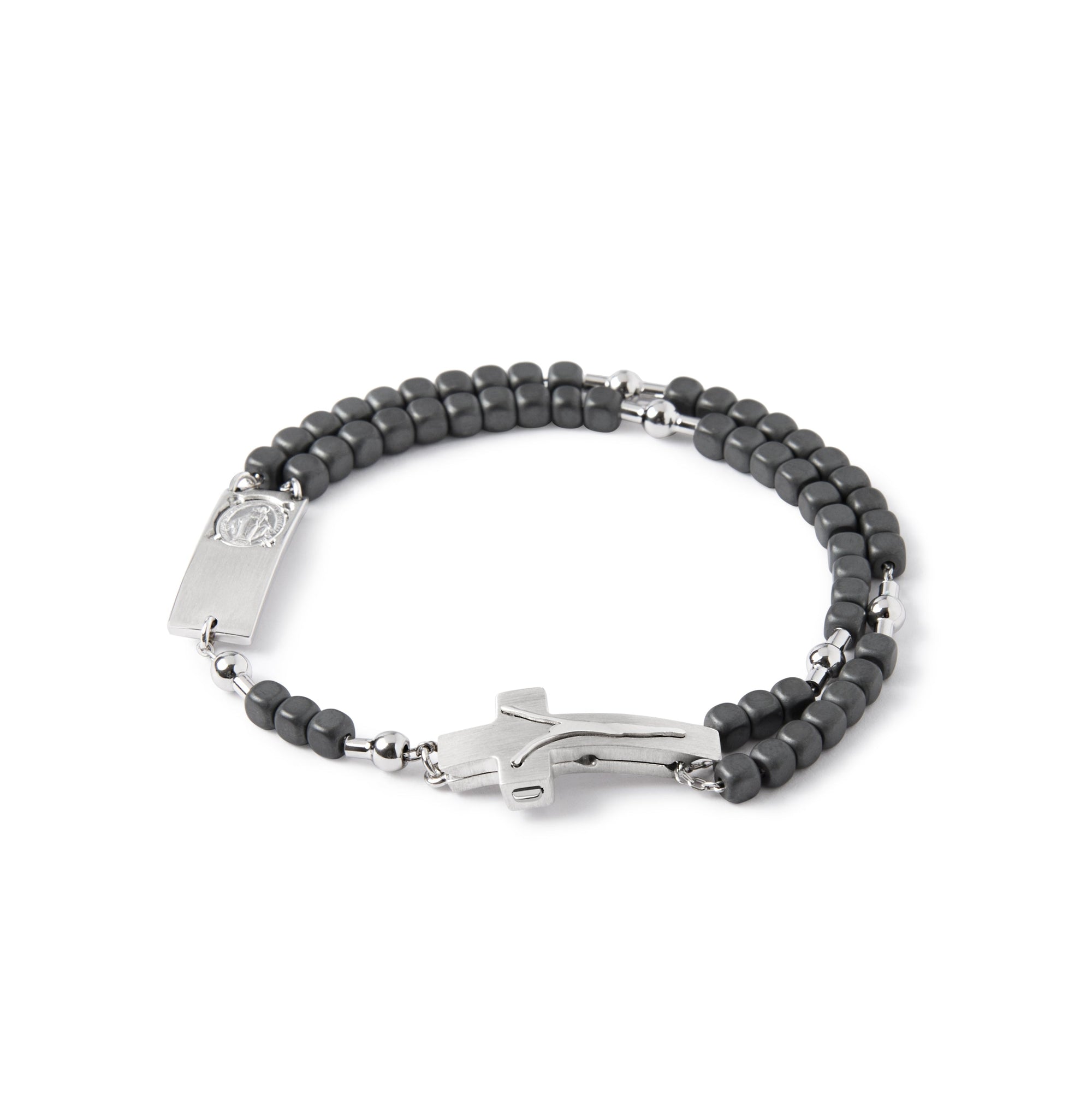 Rosalet® Matte Hematite & Sterling Silver Rosary Bracelet - Prices from 699.00 to 801.00