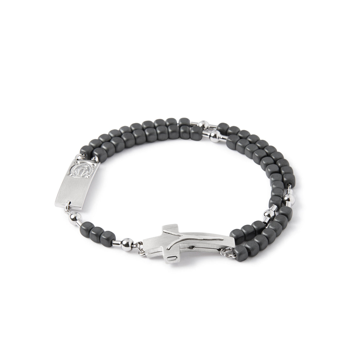 Rosalet® Matte Hematite &amp; Sterling Silver Rosary Bracelet - Prices from 599.00 to 698.00