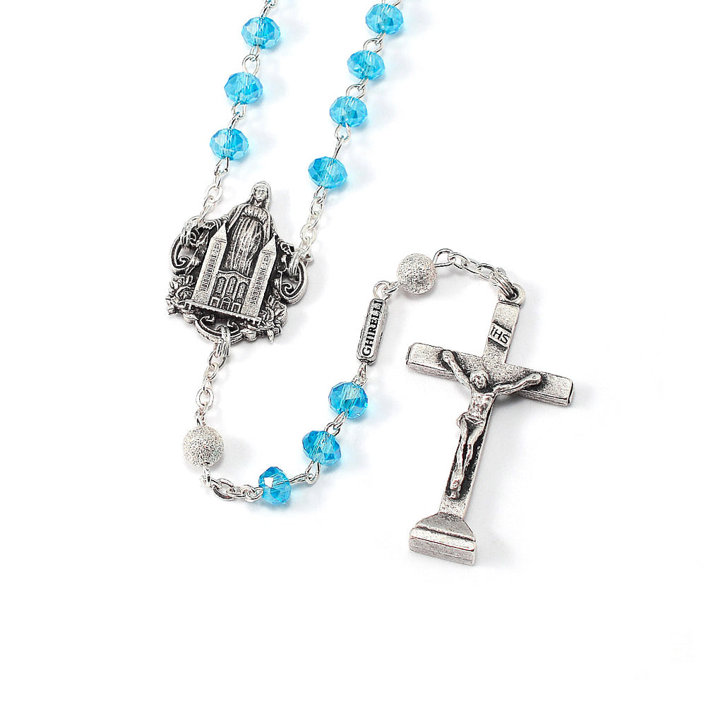 Medjugorje Queen of Peace Rosary, Aqua