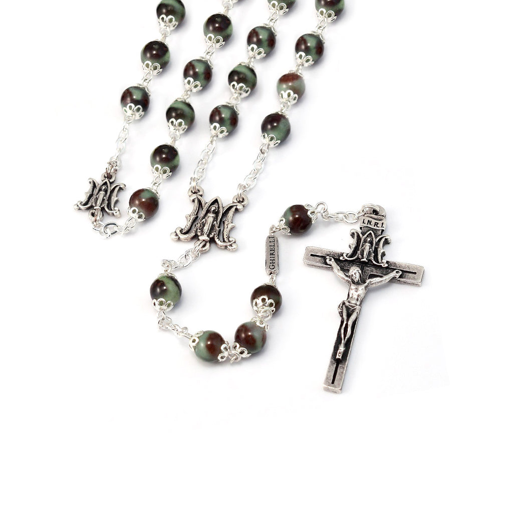 Annunciation Rosary, Silver &amp; Jade