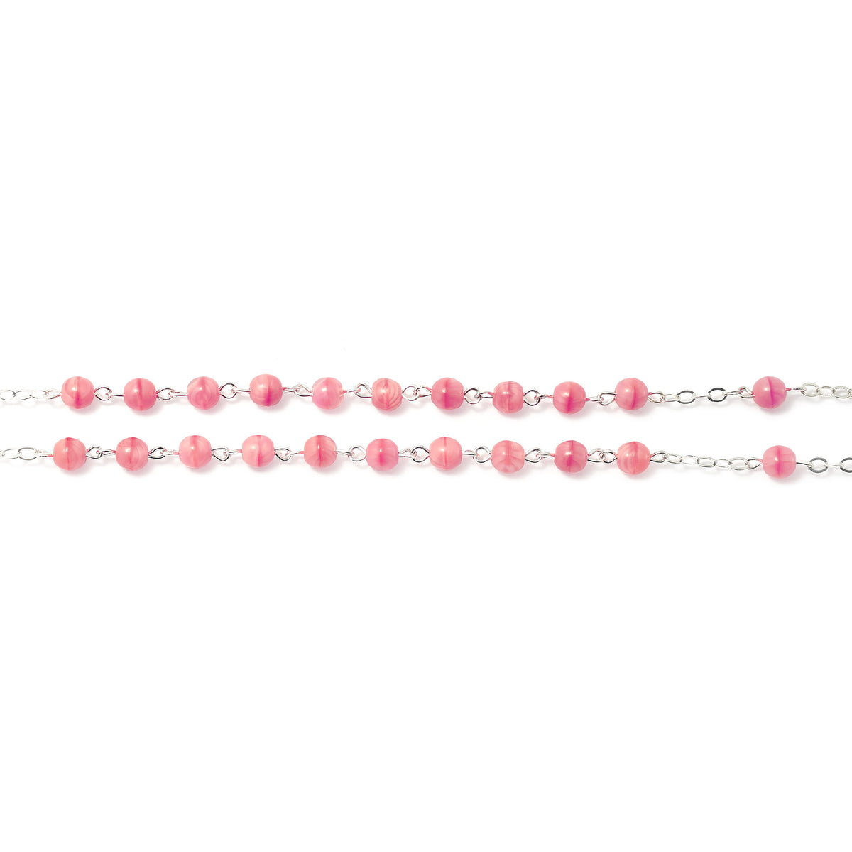 Mary's Motherly Love Collection Blush &amp; Antique Silver Rosary