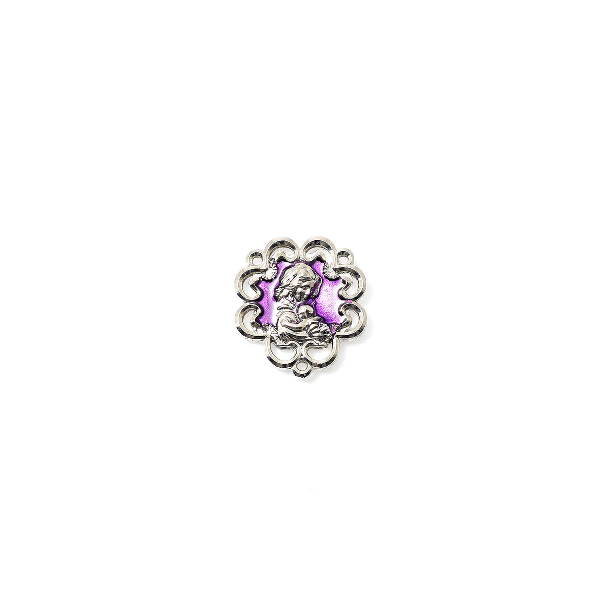 Mary's Motherly Love Collection Lilac &amp; Silver Rosary