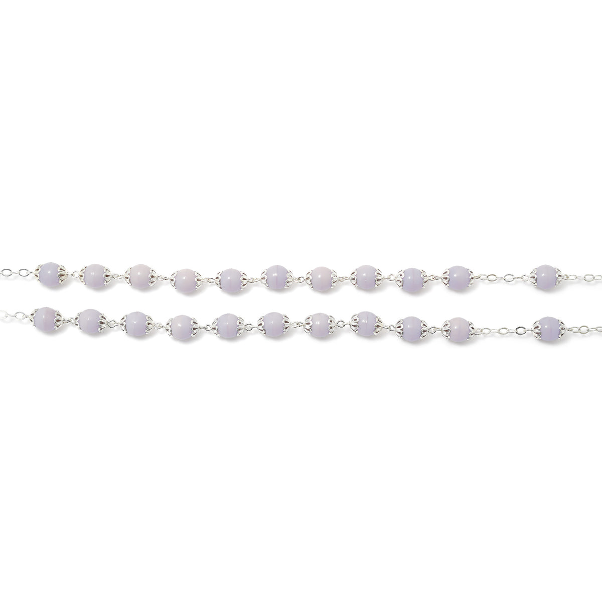 Mary's Motherly Love Collection Lilac &amp; Silver Rosary