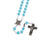 Annunciation Rosary, Silver & Aquamarine