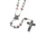 Miraculous Medal Crimson & Mint Marbled Bead Silver Rosary