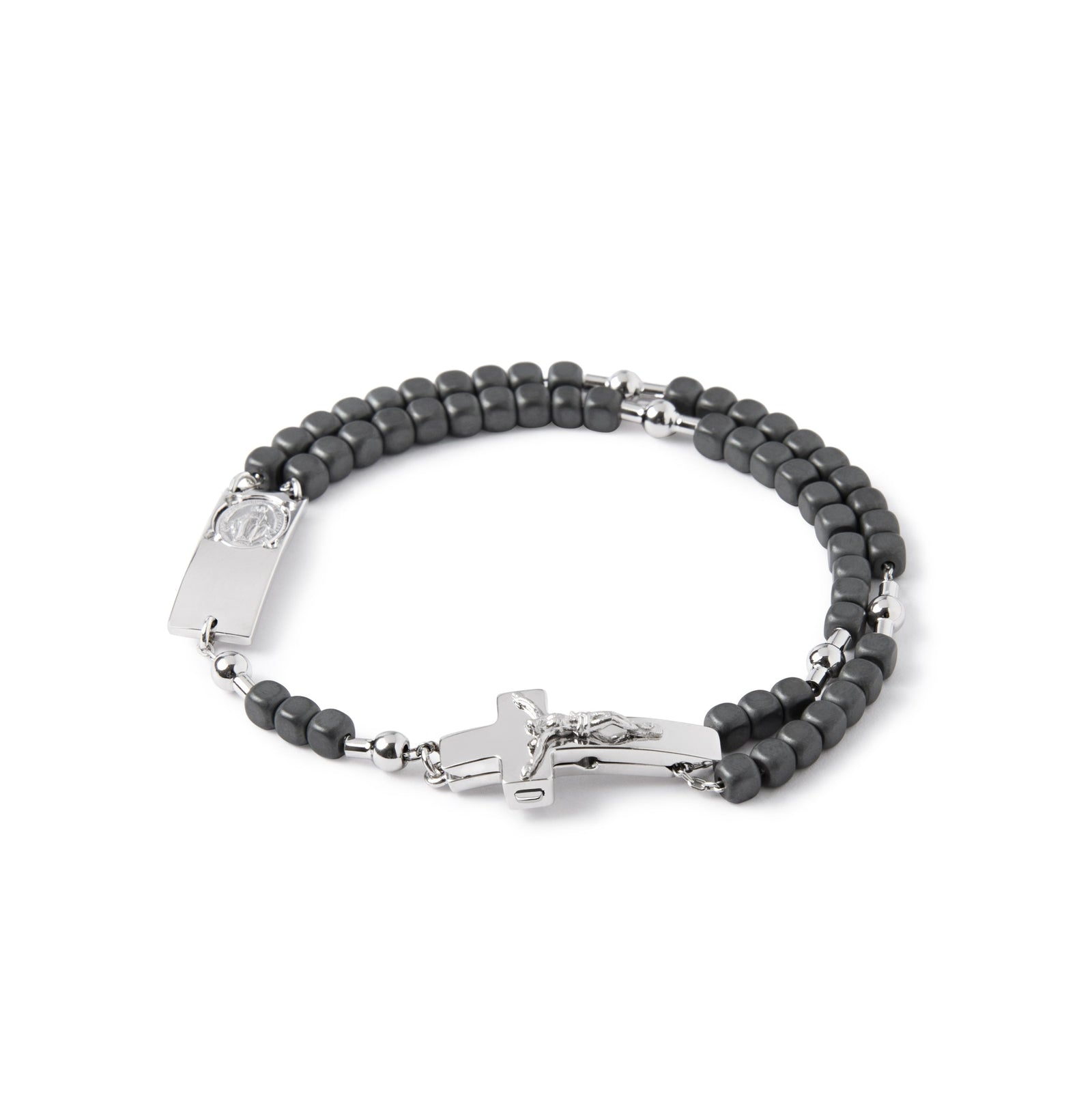 Rosalet® Rosary Bracelet in Sterling Silver and Matte Hematite - Prices from 699.00 to 801.00