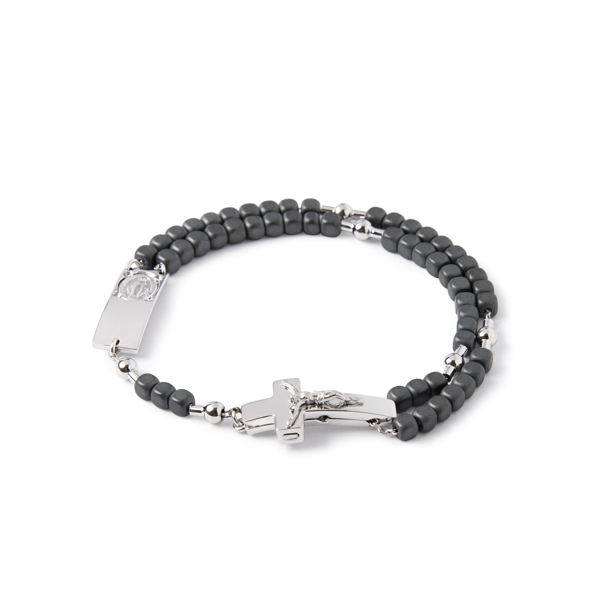 Rosalet® Rosary Bracelet in Sterling Silver and Matte Hematite - Prices from 802.00 to 827.00