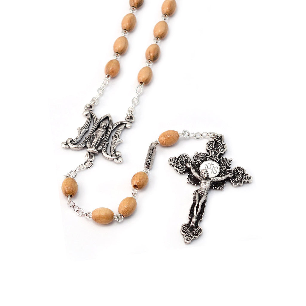 Annunciation Rosary, Wood &amp; Silver