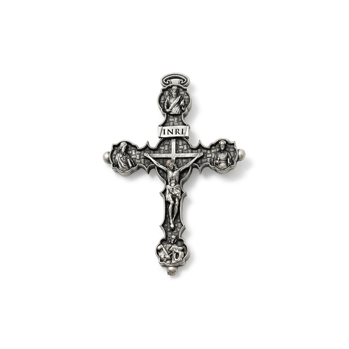 Saint Joseph Rosary in Silver with Italian Wood Beads