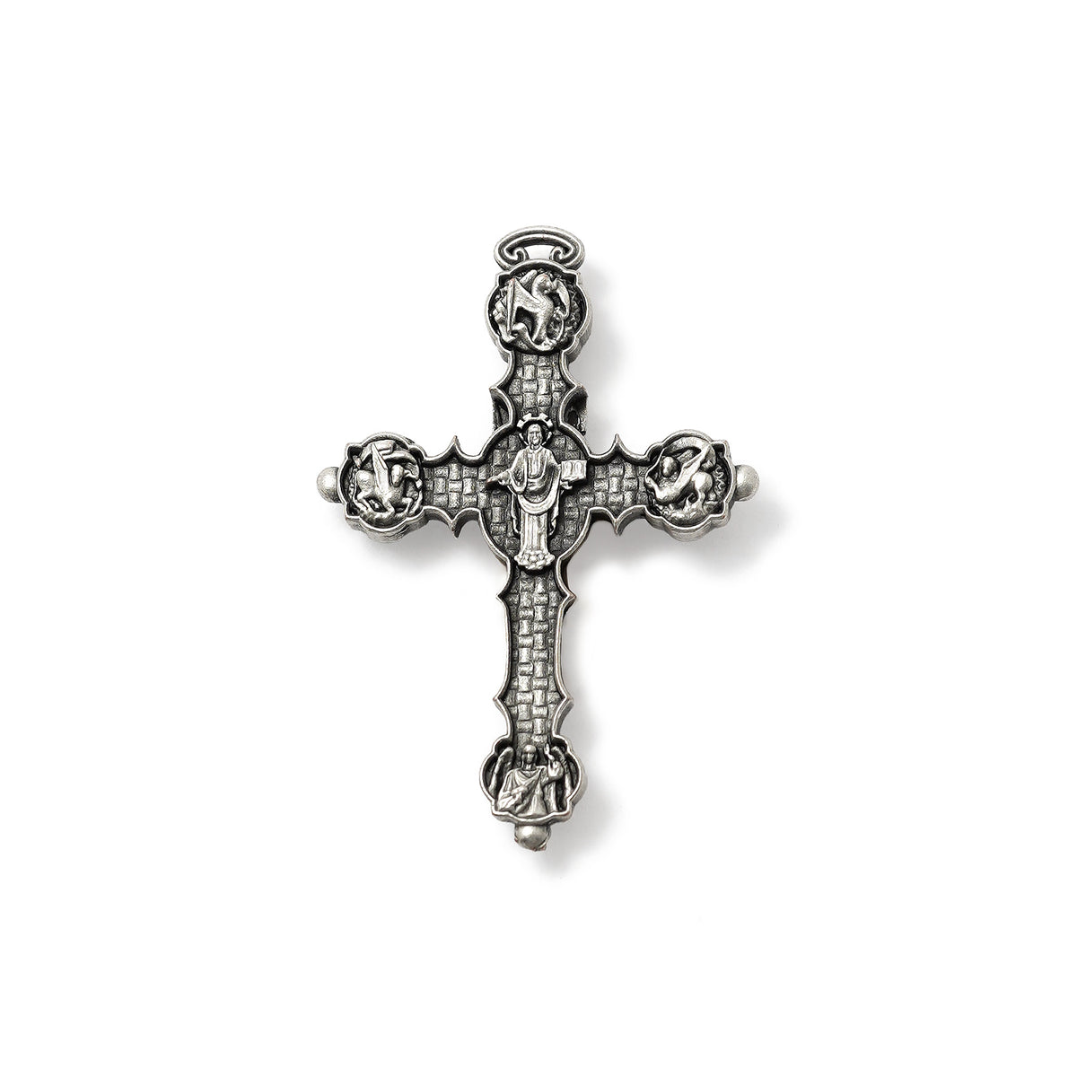Saint Joseph Rosary in Silver with Italian Wood Beads