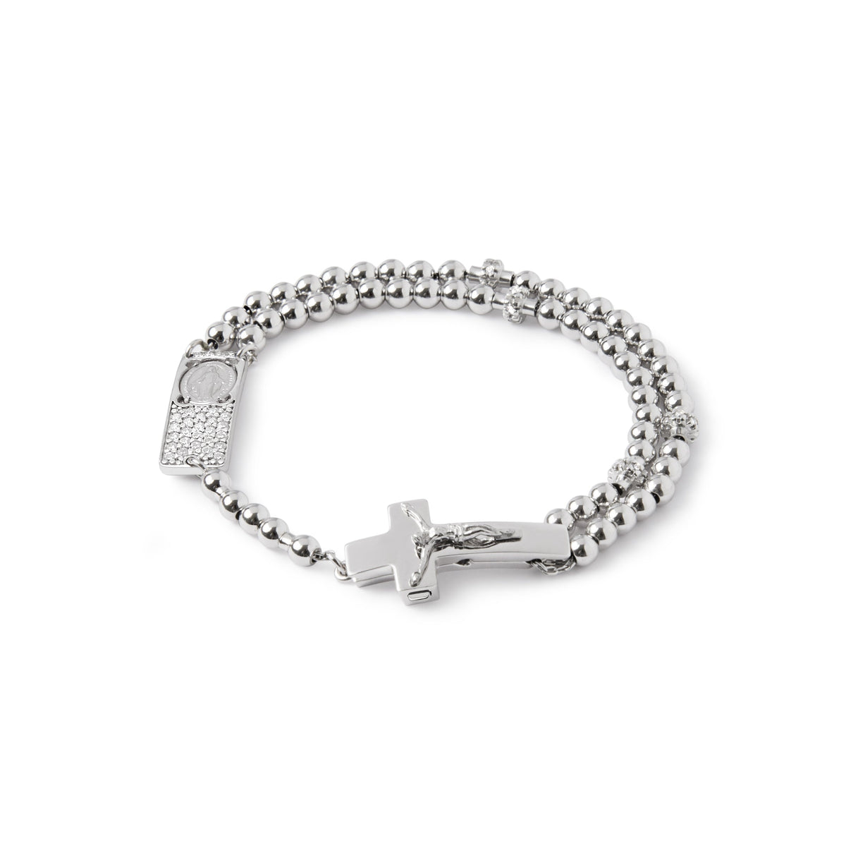 Rosalet® Bracelet in Sterling Silver with Pavé Beads - Prices from 1017.00 to 1036.00