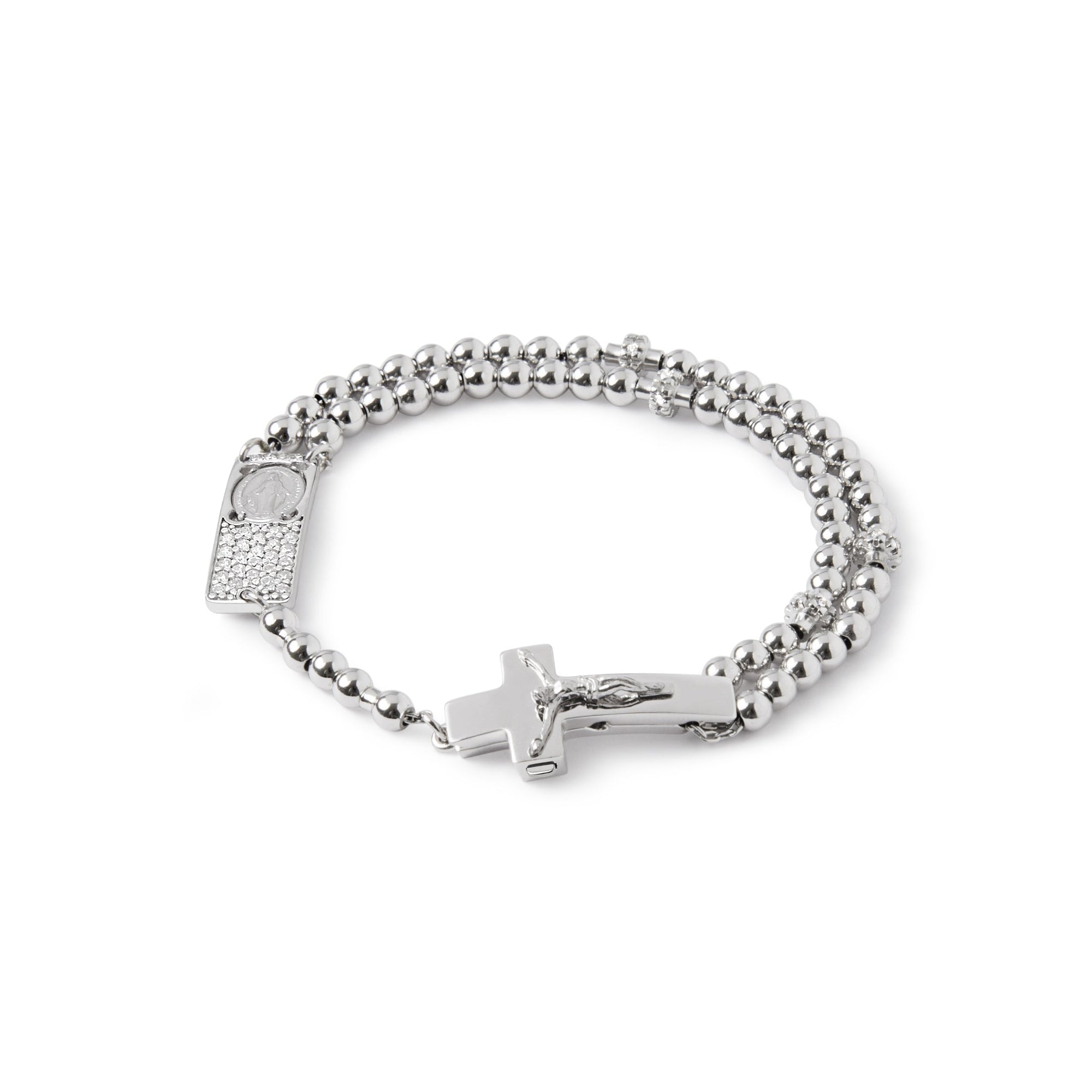 Rosalet® Bracelet in Sterling Silver with Pavé Beads - Prices from 913.00 to 1016.00
