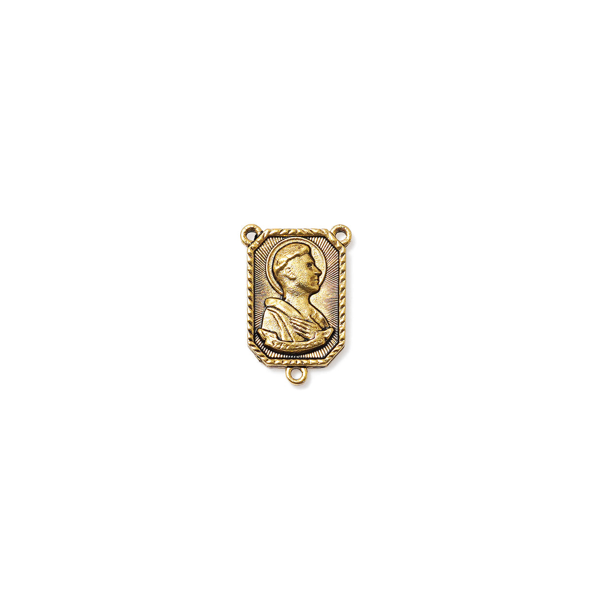 Saint Francis and Saint Clare of Assisi Gold Rosary