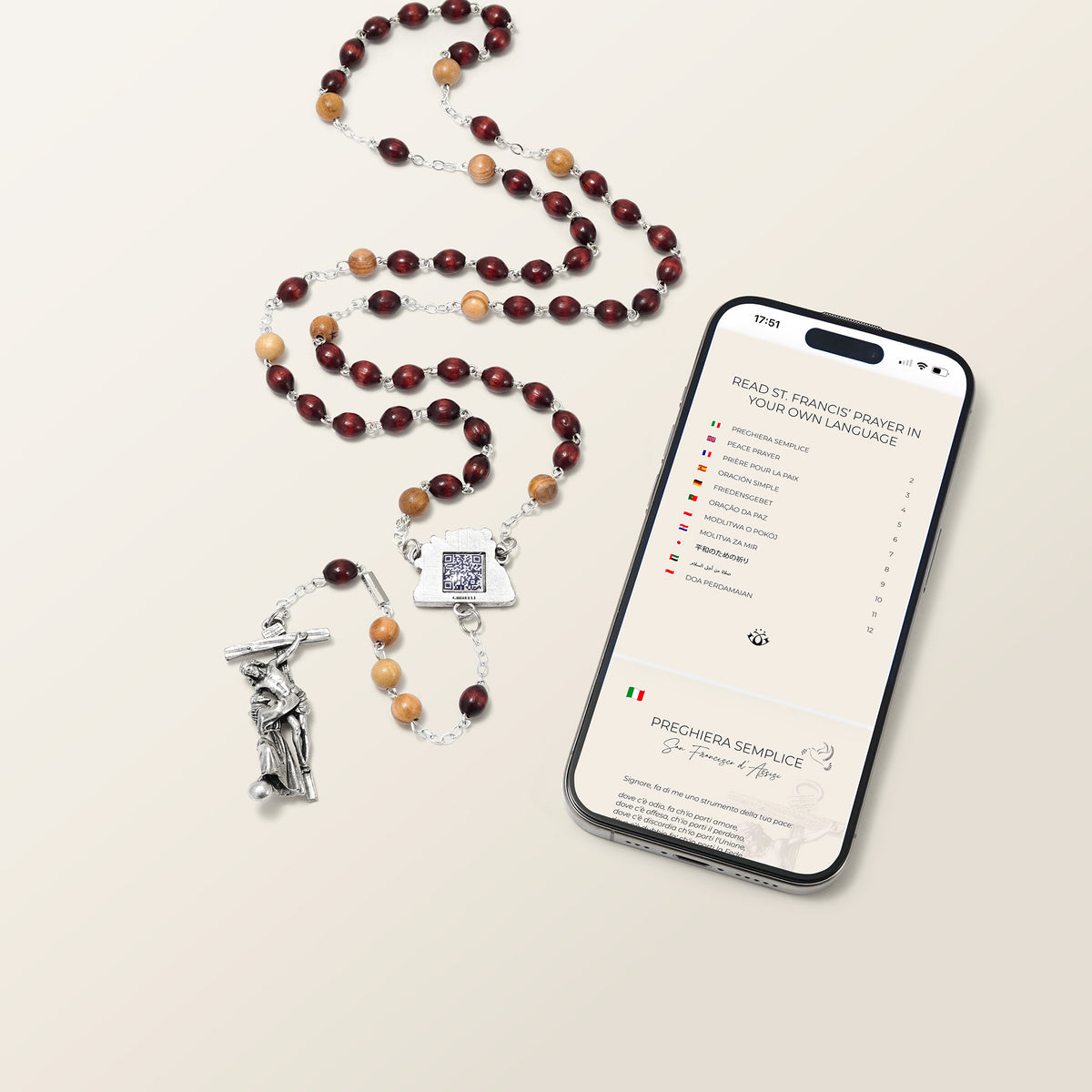 Saint Francis Transitus Rosary | Silver Edition