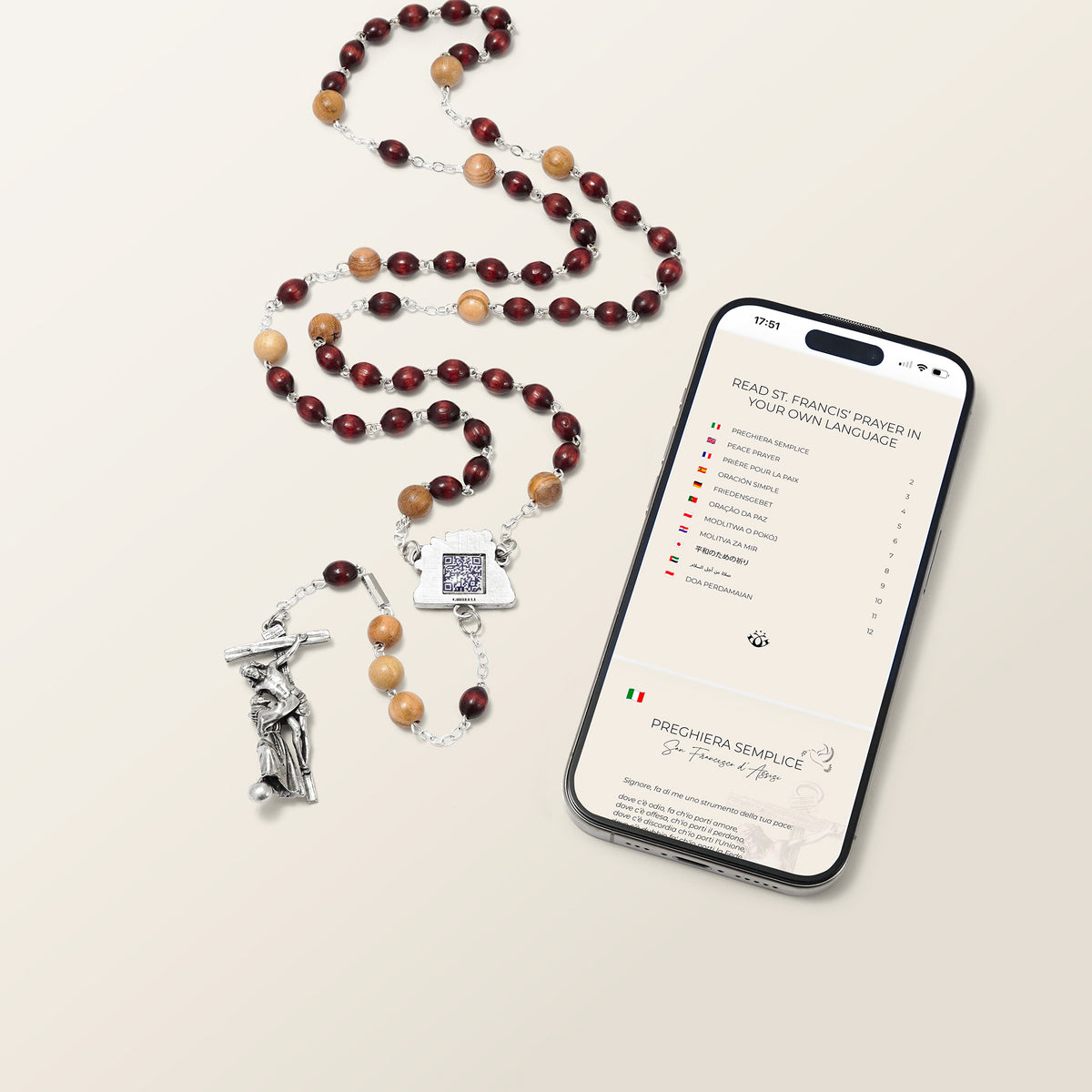 Saint Francis Transitus Rosary | Silver Edition