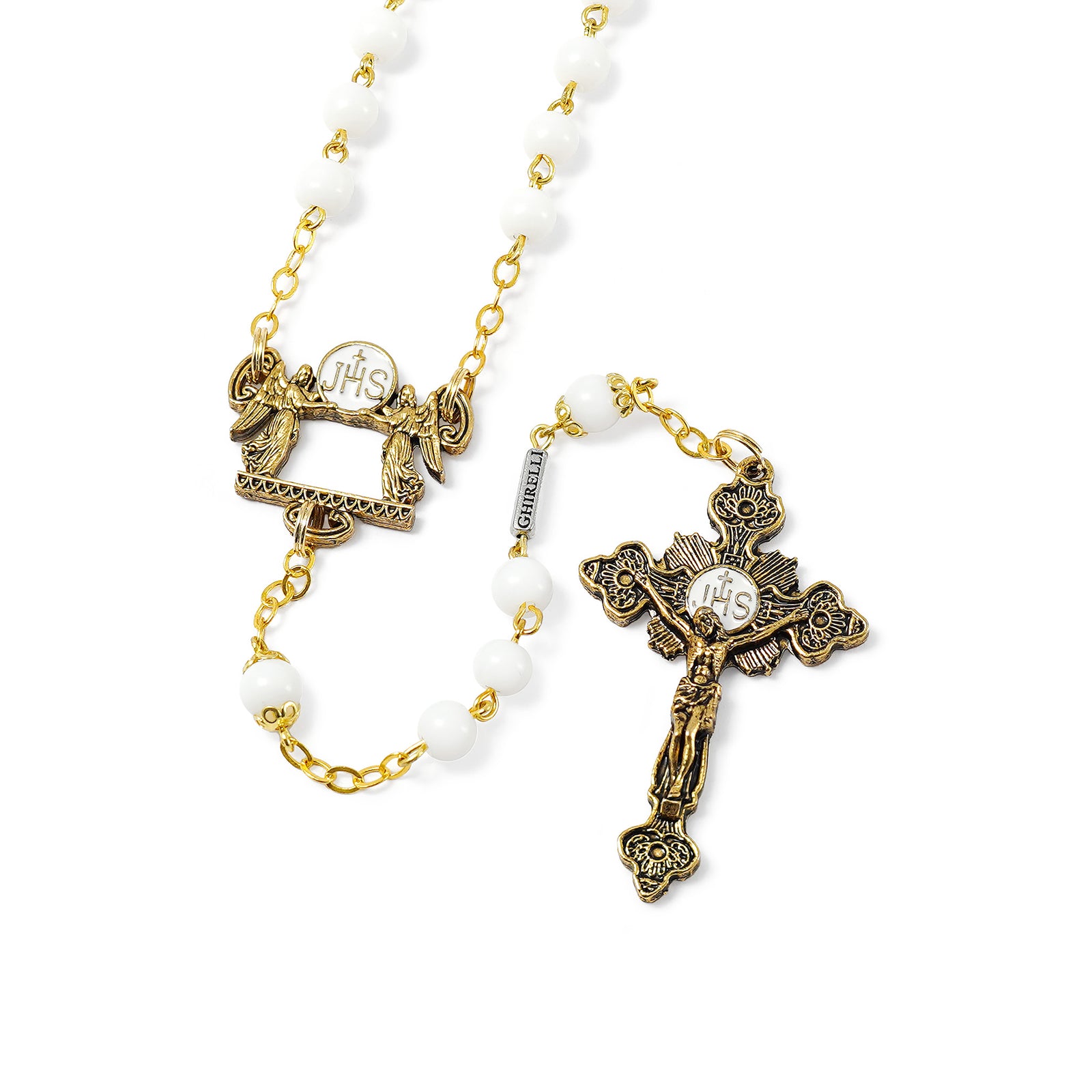 Holy Communion Eucharistic Rosary in Gold Plated